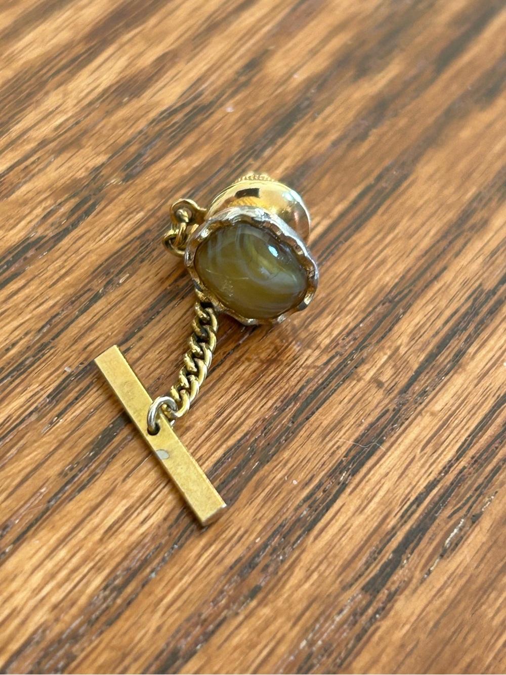 Vintage Glass Tie Tack